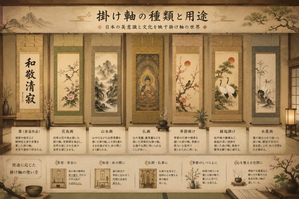 掛け軸の種類とは？用途に応じた選び方ガイド