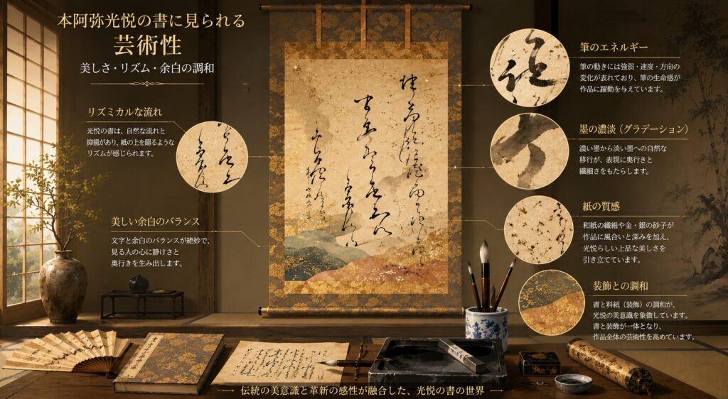 藤原定家賛　本阿弥光悦画　掛け軸 本阿弥光悦の掛け軸、本物の価値は？真贋鑑定と査定ポイントとは