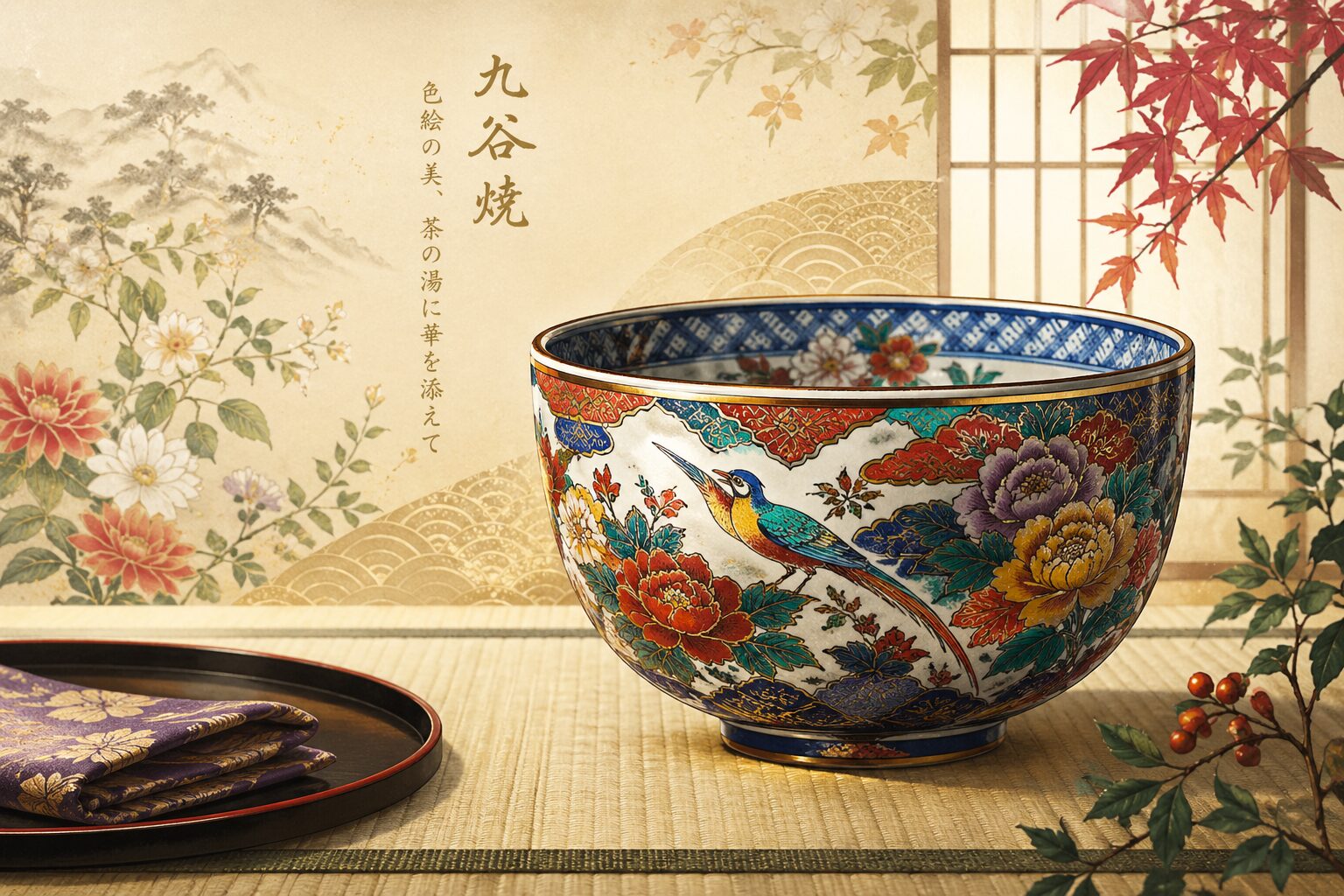 茶道具 古い 九谷 色絵 獅子紋 茶碗(LC728) 九谷焼茶道具の魅力を紐解く｜本物を見極め高く売るための知識