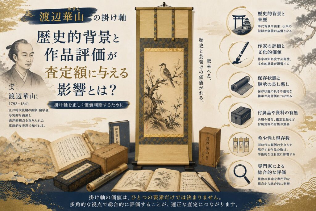渡辺崋山の掛け軸、今の相場は？歴史的価値と査定額の関係を解説