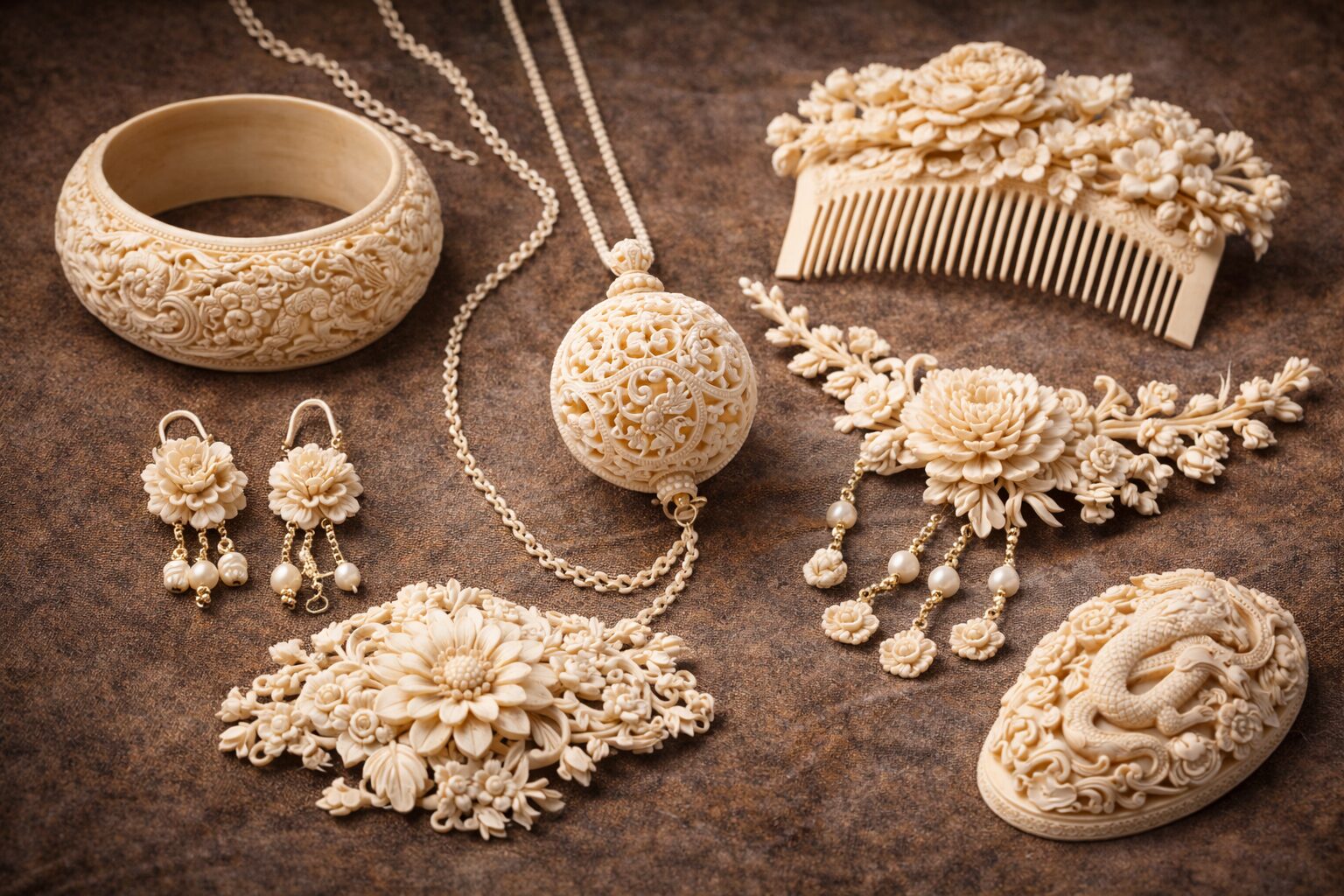 象牙細工の装飾品の種類とは？帯留め・ネックレス・根付をわかりやすく解説